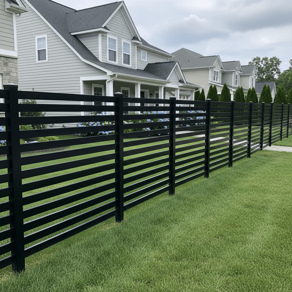 Modern fence installation