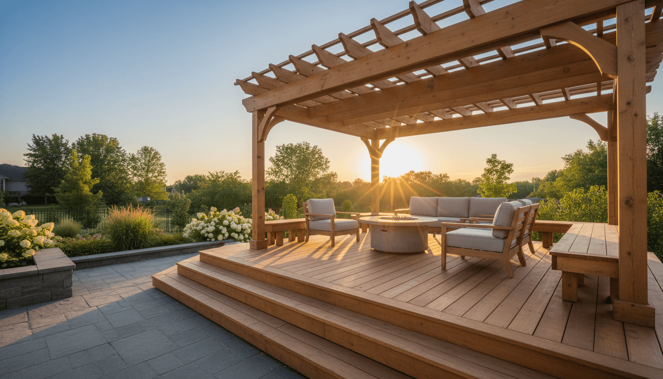 Custom deck building with quality materials and professional installation