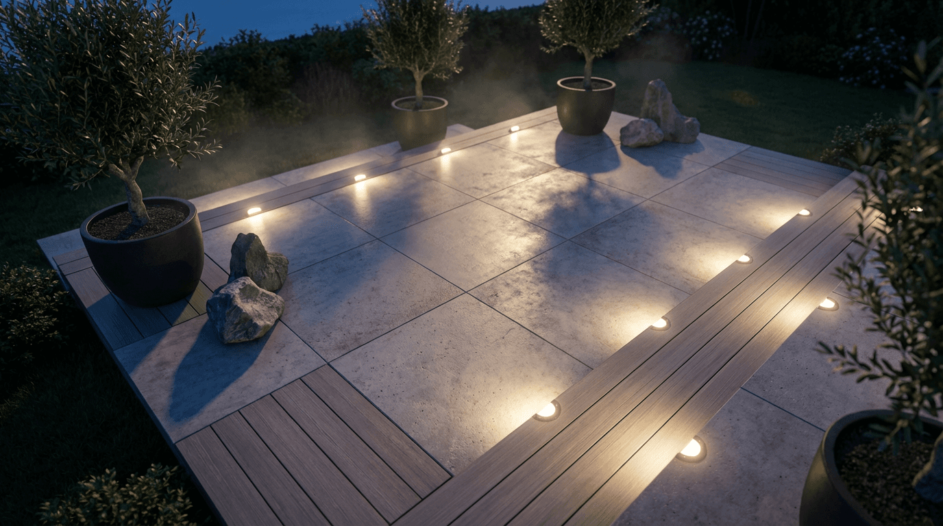Custom composite deck with modern design