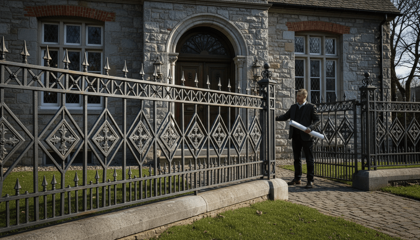 Decorative fence with landscape integration