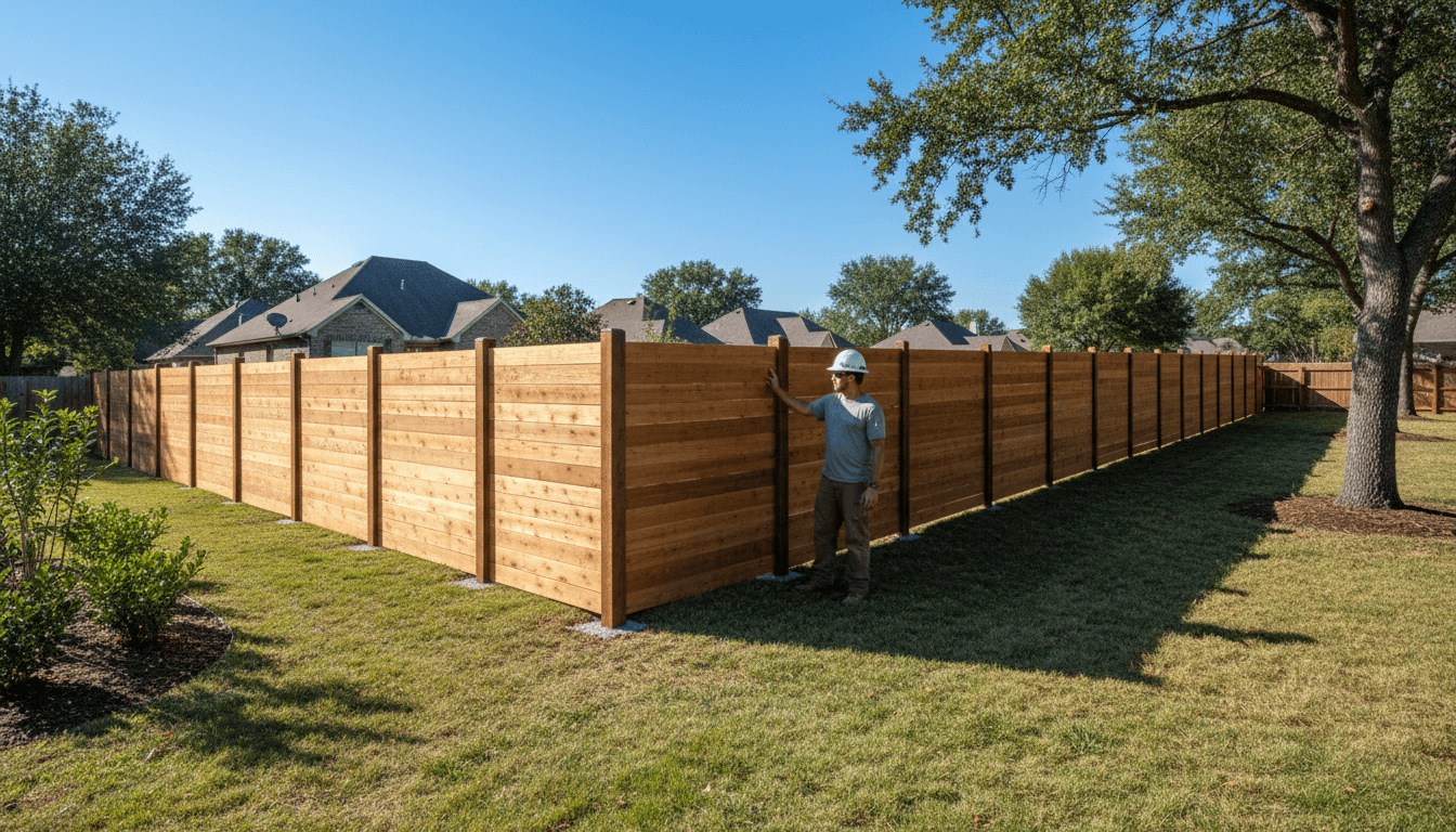 Fence installation with sturdy posts and finished appearance