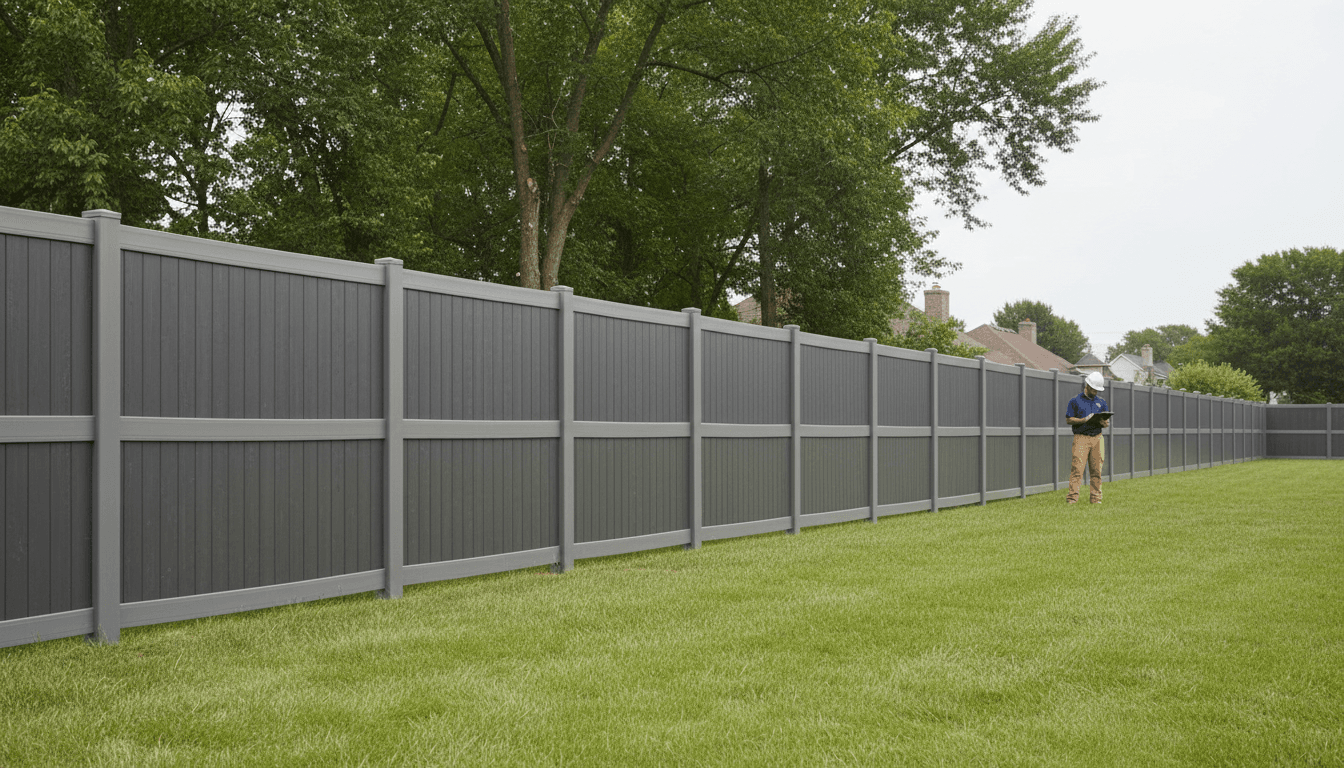 Fence and landscaping combo